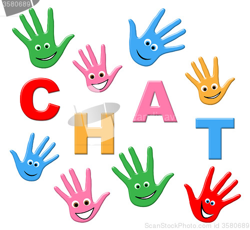 Image of Kids Chat Shows Youngster Child And Children