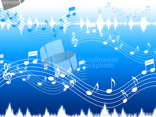 Image of Blue Music Background Means Soul Jazz Or Blues\r