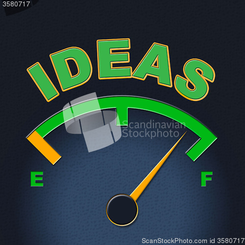 Image of Ideas Gauge Indicates Display Concepts And Inventions