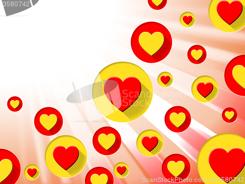 Image of Hearts Copyspace Shows Valentine Day And Blank