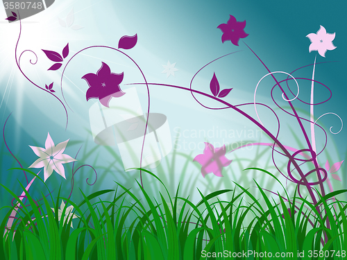 Image of Elegant Floral Background Means Spring Season Or Botanical Decor