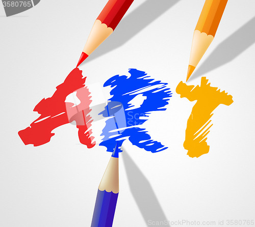 Image of Art Word Indicates Artwork Paint And Crafts