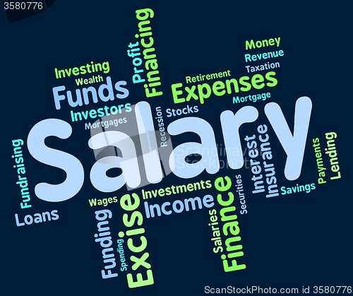 Image of Salary Word Indicates Pay Salaries And Employees