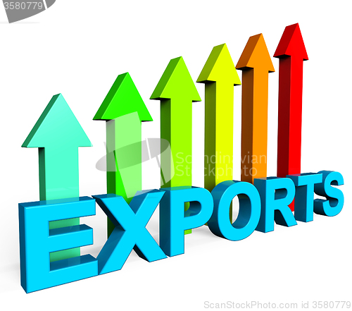 Image of Exports Increasing Shows International Selling And Exportation