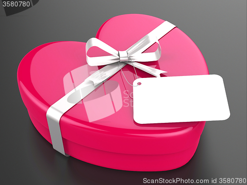 Image of Gift Tag Means Valentines Day And Card