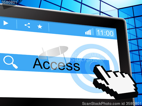 Image of Online Access Shows World Wide Web And Permission