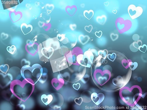 Image of Hearts Background Means Loving Partner Family Or Friends\r