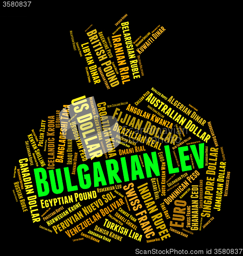 Image of Bulgarian Lev Represents Exchange Rate And Currency