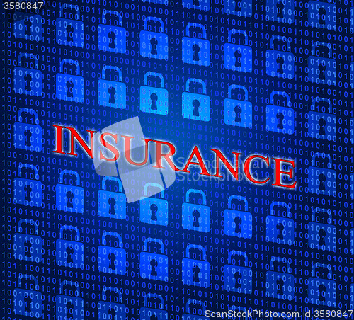 Image of Online Insurance Represents World Wide Web And Indemnity