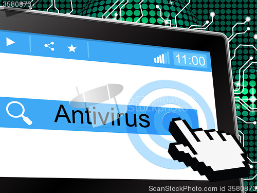 Image of Online Antivirus Indicates World Wide Web And Firewall