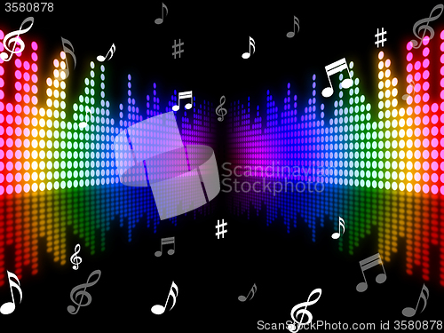 Image of Background Music Means Sound Track And Melody