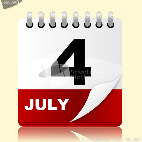 Image of Fourth July Represents Planning Reminder And Month