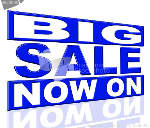 Image of Big Sale Represents At The Moment And Closeout