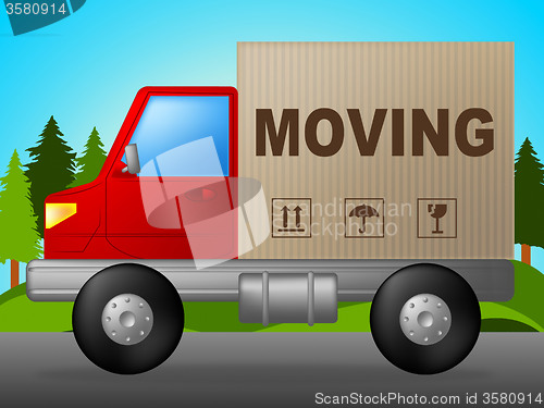 Image of Moving Truck Means Change Of Address And Lorry