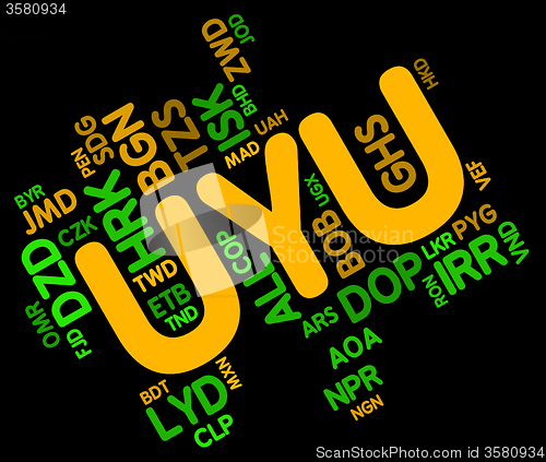 Image of Uyu Currency Means Uruguay Peso And Forex