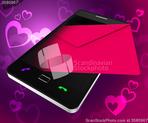 Image of Send Love Phone Shows Devotion Cellphone And Smartphone