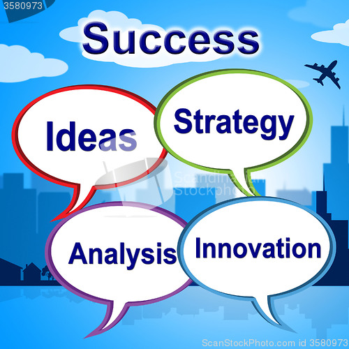 Image of Success Words Means Triumphant Innovation And Winner