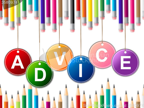 Image of Advisor Advice Indicates Tips Info And Instructions