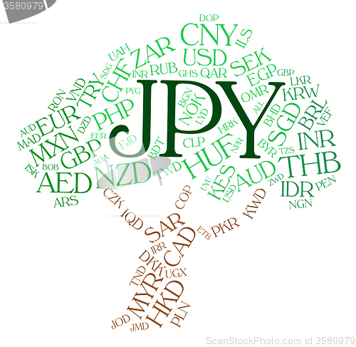 Image of Jpy Currency Means Foreign Exchange And Currencies