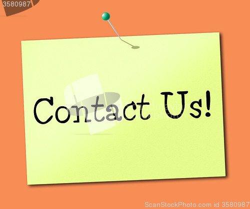 Image of Contact Us Indicates Call Now And Chatting