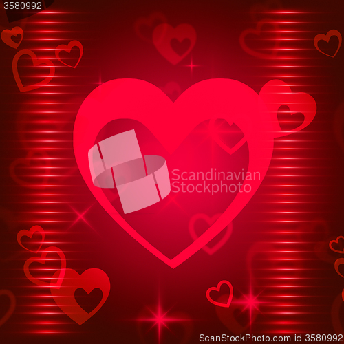 Image of Hearts Background Shows Romance  Attraction And Affection\r
