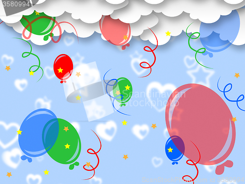 Image of Celebrate Balloons Indicates Backgrounds Template And Party