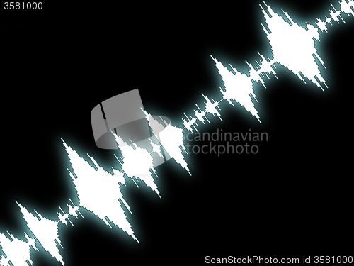 Image of Sound Wave Background Shows Equalizer Or Amplifier\r