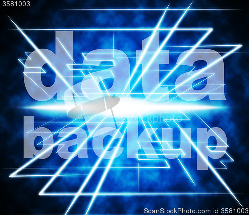 Image of Backup Data Means File Transfer And Archive
