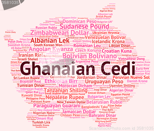 Image of Ghanaian Cedi Indicates Currency Exchange And Coinage