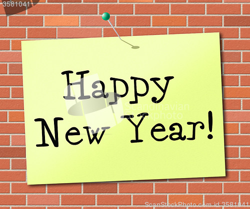 Image of Happy New Year Means Display Sign And Festivities