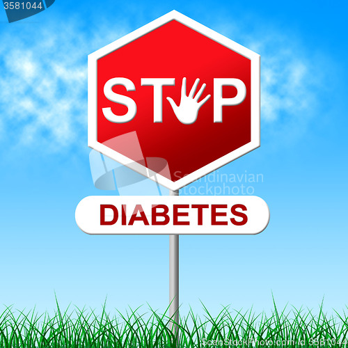 Image of Stop Diabetes Represents Stopping Hypoglycemia And Insulin