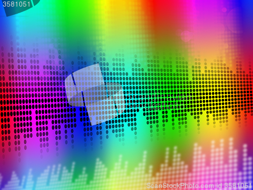 Image of Sound Equalizer Background Means Music Vibrations Or Audio Meter