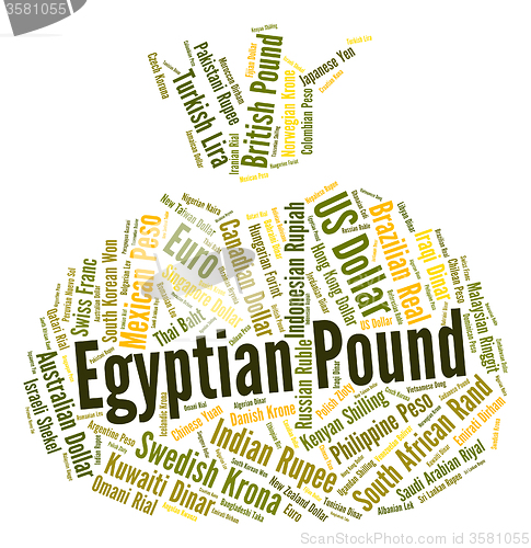 Image of Egyptian Pound Means Currency Exchange And Coinage