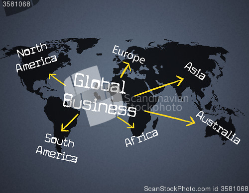Image of Global Business Shows Planet Globalize And Corporate