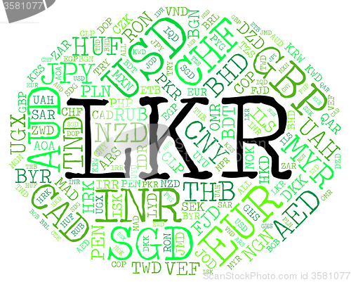 Image of Lkr Currency Shows Sri Lanka Rupee And Banknotes