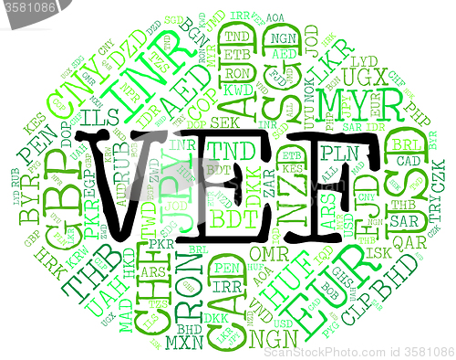 Image of Vef Currency Means Venezuela Bolivars And Currencies