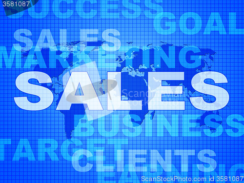 Image of Sales Words Represents Corporation Sell And Promotion