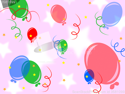 Image of Background Balloons Shows Fun Bunch And Celebration