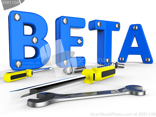 Image of Beta Software Represents Trial Develop And Application