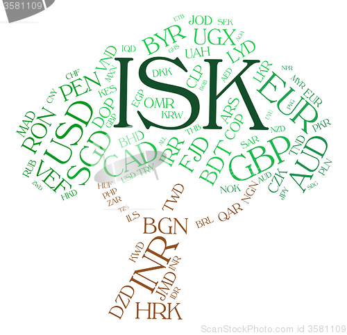 Image of Isk Currency Means Foreign Exchange And Coinage