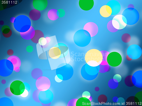 Image of Blue Spots Background Shows Bright Circles Pattern\r