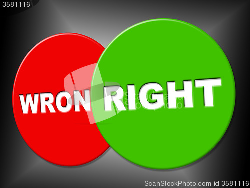Image of Right Sign Indicates Agreeing Agreement And Message