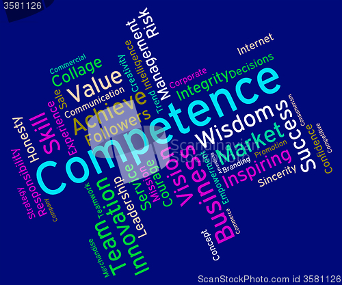 Image of Competence Words Shows Adeptness Capacity And Expertness