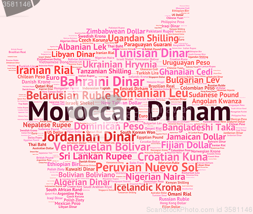 Image of Moroccan Dirham Shows Morocco Dirhams And Exchange