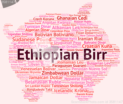 Image of Ethiopian Birr Represents Foreign Currency And Etb