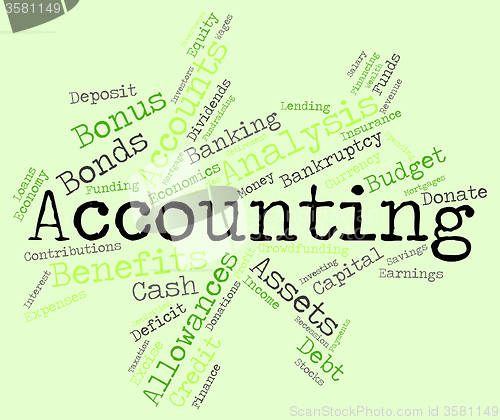 Image of Accounting Words Indicates Balancing The Books And Accountant