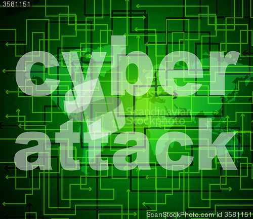 Image of Cyber Attack Indicates World Wide Web And Crime