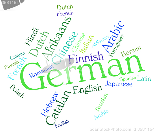 Image of German Language Means Word Words And Text
