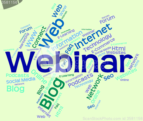 Image of Wordcloud Webinar Means Learn Education And Seminar