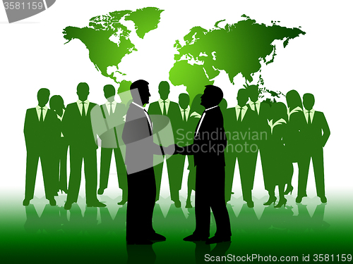 Image of Business People Shows Working Together And Businessmen